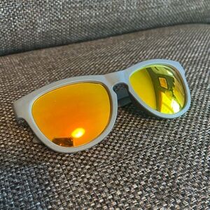 😎 Kids minishades Polarized Sunglasses, Gray with Orange Mirror Lenses